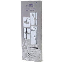 FERIDRAS Plus Set Colonna Doccia, Soffione, Doccetta e Laccio, Ottone, Cromo/Bianco
