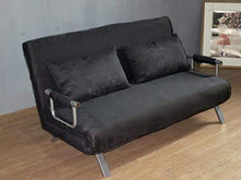ITALFROM Divano Letto Sofà Bed Nero Divani153x69x82h Divanetti Divano Letto 2 Piazze cod.4033