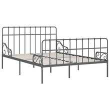 SKM Giroletto con Doghe Grigio in Metallo 160x200 cm