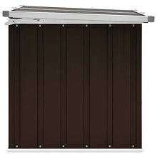 Tidyard Baule da Giardino Marrone 109x67x65 cm,Facile da Aprire e Chiudere con Il Coperchio a Cerniera