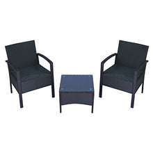 Outsunny Set Mobili da Giardino 3pz Set 2 Sedie e Tavolino con Cuscini Poly Rattan