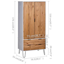 Armadio New York Range bianco legno di pino chiaro