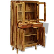 FAMIROSA Credenza in Legno di Sheesham 90x40x175 cm
