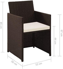 Set da giardino Mobili da giardino, copertura per la sedia per il tempo libero, set da giardino Mobili da giardino, moda integrata e funzione,Brown