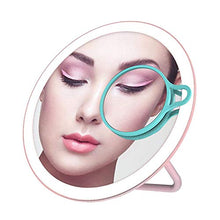 Specchio per Il Trucco con LuceUSB LED Light Makeup Mirror Touch Screen Lampada da Tavolo con Ingrandimento Portatile Vanity Specchio Cosmetico Make Up Tool Illuminato A LED Illuminato