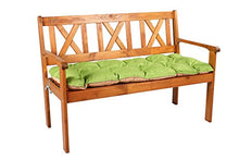 Meerweh - Cuscino imbottito per panca a 3 posti, circa 150 x 50 x 10 cm, verde/beige