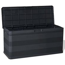 Tuduo - Contenitore da giardino, 280 l, nero