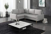 La Petite Maison - Divano angolare convertibile con 2 cassetti, 230 x 72 x 180 cm, colore: Grigio chiaro
