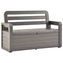 BIGTO - Panca da giardino, in plastica, per esterni, 132,5 x 58 x 89 cm, colore: Antracite