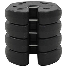 vidaXL 4X Piastre di Peso per Gazebo in Cemento Nero Zavorre Pesi Contrappesi