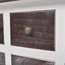 vidaXL Tavolo consolle in legno con 6 cassetti bianco