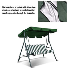 YINETTECH - Tetto per dondolo a 3 posti, colore: Verde/Beige, Vert Armée#2, 192x133cm#
