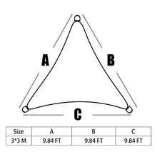 Hands DIY Tenda a Vela Triangolare 3x3x3m, Vela Ombreggiante Triangolare Esterno, Protezione Raggi UV, Tende a Vela Solare per Terrazzo Giardino Balcone