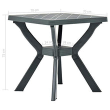 vidaXL Tavolo da Bistrot Antracite 70x70x72 cm in Plastica