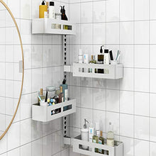 DZHTWSRYGR Bathroom Corner Shelf Bathroom Shelves, Bathroom Wall-Mounted Perforation-Free Storage Rack