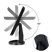 willkey Specchio Trucco da Tavolo con Luce Led e Ingrandimento 10x Specchio Cosmetico Nero Ricaricabile USB Specchio da Tavolo Girevole 180° con Vassoio (nero)