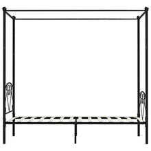 SKM Letto a Baldacchino Nero in Metallo 90x200 cm (19.9kg)
