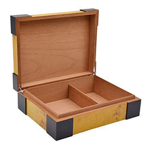 JKCKHA General Cigar Pacchetto Nero Giallo Cucitura Legno di Cedro humidor in Legno Scatola
