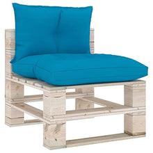 vidaXL Cuscini per Divano Pallet 2 pz Blu in Tessuto