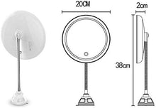 Trucco specchio con luci 5X specchio ingranditore trucco, la luce del LED bellezza, lungo collo d'oca Staffa, a parete specchio da barba, regolazione dell'angolo 360 gradi, USB o batteria, schermo di