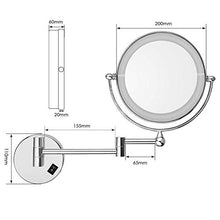 Specchio da Bagno da 8 `` Specchi da Barba a Parete, Specchio per Trucco ingrandimento 10X, per Superficie Girevole Hotel Vanity Two