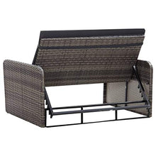 Tidyard Set Divani da Giardino con Cuscini in Polyrattan,Divano da Giardino 2 Posti con Poggiapiedi,Divani da Esterno,Salottino da Esterno,Salotto Sofà Esterni
