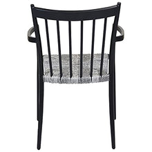 Poltrona Martinica nera in alluminio, da 55x86x57 cm Nero