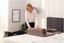 TEMPUR Set 3 Pezzi Con Pratico Trolley, Cuscino Cervicale Da Viaggio E Materasso Unisex Adulto, Nero, 39 x 87 30 cm