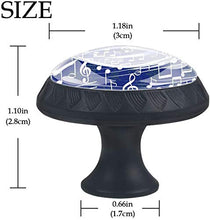 Modello di nota musicale bianco blu reale Pomelli per Porta Set di 4 Pomelli per Mobili Manopole per Cassetti Cucina Armadio Vetro