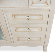 Base con lavabo in ceramica arredo bagno avorio decape' decapato 105 cm
