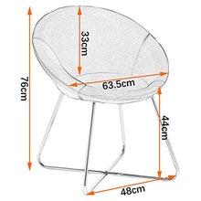 WOLTU 2X Poltrone in Velluto Grigio Scuro per Sala da Pranzo Soggiorno Moderna Sedia con Schienale Braccioli BH217dgr-2