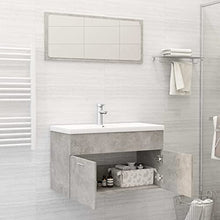 vidaXL Set Mobili da Bagno 2 pz Grigio Cemento in Truciolato
