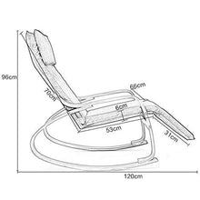 Hfyg Lettino Prendisole Sedia a Dondolo per la Pausa Pranzo per Adulti in Legno Beige Chaise Longue