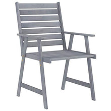 vidaXL Set Pranzo da Giardino 7 pz in Legno Massello di Acacia Grigio