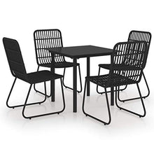FAMIROSA Set da Pranzo da Giardino 5 pz in Polyrattan e Vetro-0250