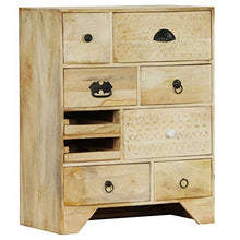 Festnight Cassettiera, Comò e cassettiere in Legno Massello di Mango 60x30x75 cm