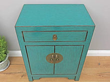 Yajutang credenza cassettiera cinese 1 cassetto 2 ante turchese