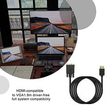 ASFD Compatibile con Hdmi con Cavo Vga Audio e Video 1,8 m Drive Gratuito Sistema Completo Nero