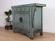 Yajutang - Cassettiera cinese anticata, 2 ante, 2 cassetti, grigio