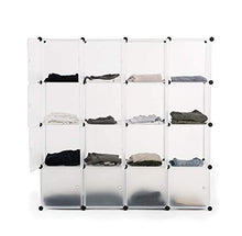 ASUKALE Armadio in plastica portatile con 16 cubi (140 × 35 × 140)