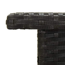 FAMIROSA Tavolino da tè Nero 50x50x47 cm in Polyrattan