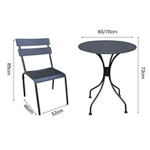 Prodotti Tavolino e Sedia da Esterno in 2 Pezzi per terrazza, Set di mobili da Giardino in Ferro, Tavolo Rotondo e Sedia con Schienale, per Villa/Balcone/Prato/Pub