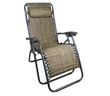 Mediawave Store Sedia Sdraio Beige Pieghevole EVERTOP 485347 Totalmente reclinabile gravità Zero