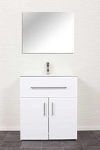 Mobile bagno a terra Domino 750 bianco lucido