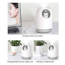 Delaspe - Umidificatore a nebbia fredda, 300 ml, con 7 luci a LED che si spegne automaticamente, utilizzato in camera da letto, casa, ufficio