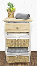 KB8 Cassettiera con 1 cassetto e 2 cesti Bianco 29x65x40 cm
