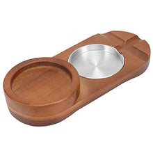 Vassoio per tazza da whisky durevole Supporto per sigari in legno Accessorio per whisky Vassoio in vetro per whisky Posacenere(Oval (with ashtray))