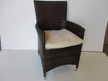 fantasie d oriente Poltrona in Rattan Sintetico Marrone Tiger Struttura in Alluminio C/Cuscino CM 58X63X89 H Non in Kit di Montaggio per Esterno Giardino