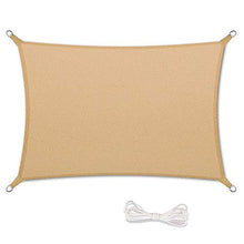 Tenda a Vela Parasole Ombrelloni da Giardino Impermeabile Protezione Antivento con UV Protezione per Terrazza, Campeggio, Cortile, con Corda Libera 2x3m Rettangolare Sand
