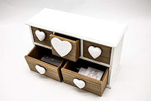 Generic Mini comò multiuso in legno con cassetti, cassettiere, portagioie, scatola in legno (24 x 9 x 13 cm)